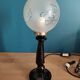 Bedside lamp living room Base black globe glass sandblasted vintage spirit dp 0222f081