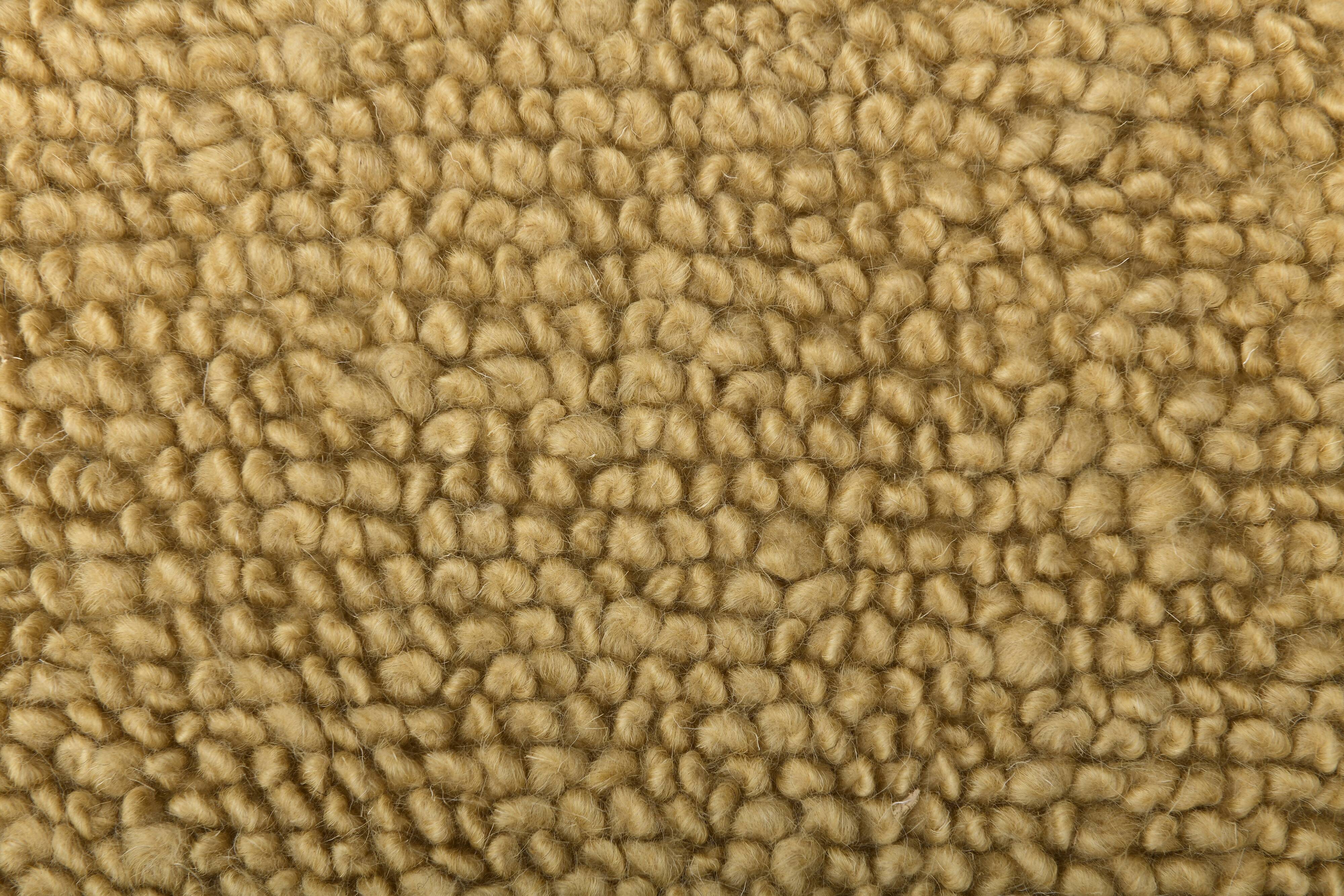 Mustard Moroccan Wool Berber Rug 133x211Cm