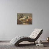 Italian artwork seascape oil on canvas from the 18th century