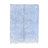 Tapis marocain moderne bleu