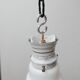 Antique stepped opaline glass pendant light