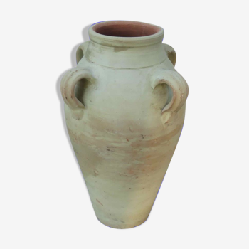 Terracotta potiche with 60s handles