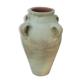 Terracotta potiche with 60s handles