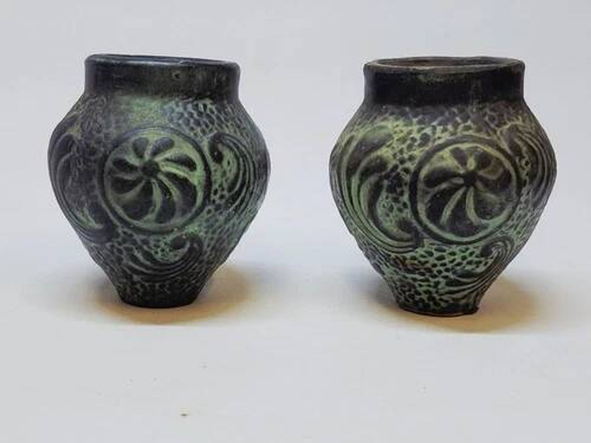 Pair of Small Decorative Vases in Terracotta, Ancient Greek Style