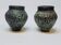 Paire de petits vases décoratifs en terre cuite style grèce antique
