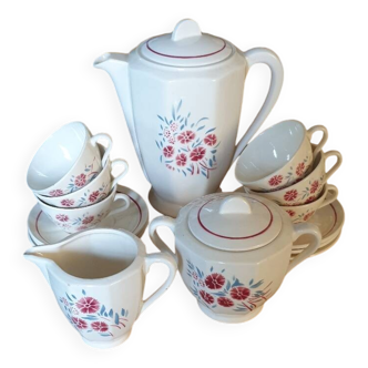 Service à café ou thé demi porcelaine Badonviller