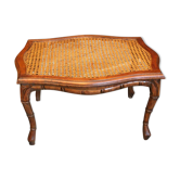 Seating stool styling colonial style solid wood sitting canne late 19th
