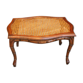 Seating stool styling colonial style solid wood sitting canne late 19th