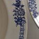 3 assiettes creuses à frise bleu & éventails St Amand