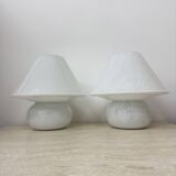 Limburg Glashütte glass table lamp mushroom , 1970’s