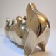 Dachshund solid brass vintage zoomorphic paperweight 60s-70s