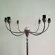 Vintage chrome floor lamp 6 lights – Space Age design from the 1970s