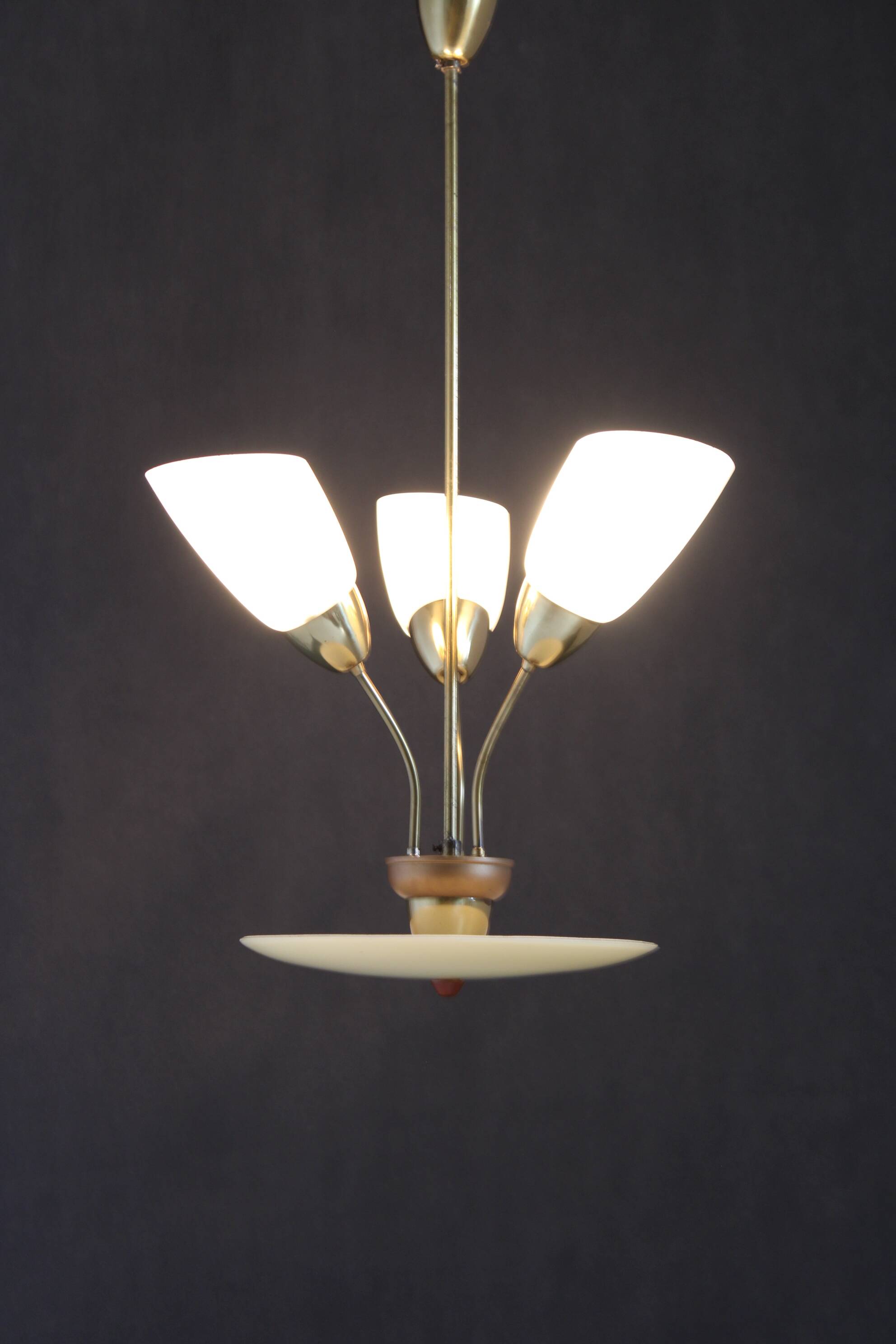 1960s Glass Chandelier by Kamenicky Senov, Czechoslovakia