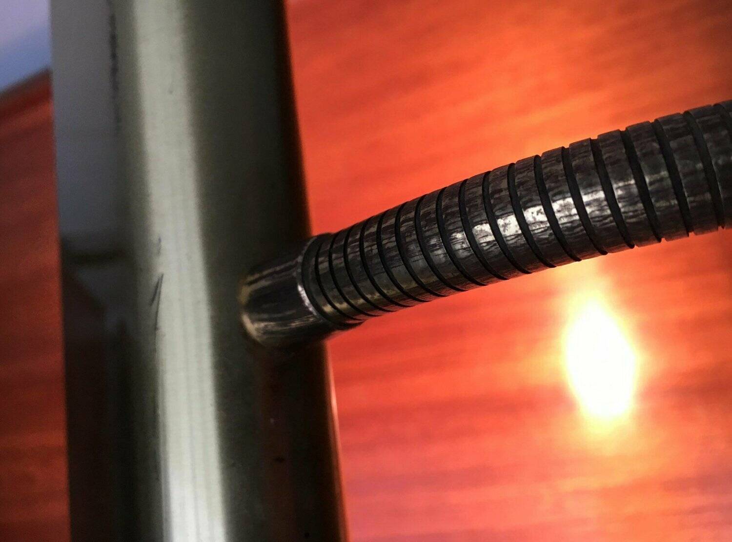 Mid-century brass swan neck table lamp in Hollywood Regency style from the 1960s.