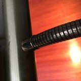 Mid-century brass swan neck table lamp in Hollywood Regency style from the 1960s.