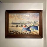Tableau ancien , Marine signée André Cartayrade (1921-2016)
