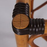 Vintage rattan table bamboo Bohemian style