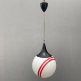 Hanging Pendant Lamp with Round Glass Shade