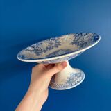 Sarreguemines Iron Earth Compote Dish - Vintage Blue Jardinière Model -