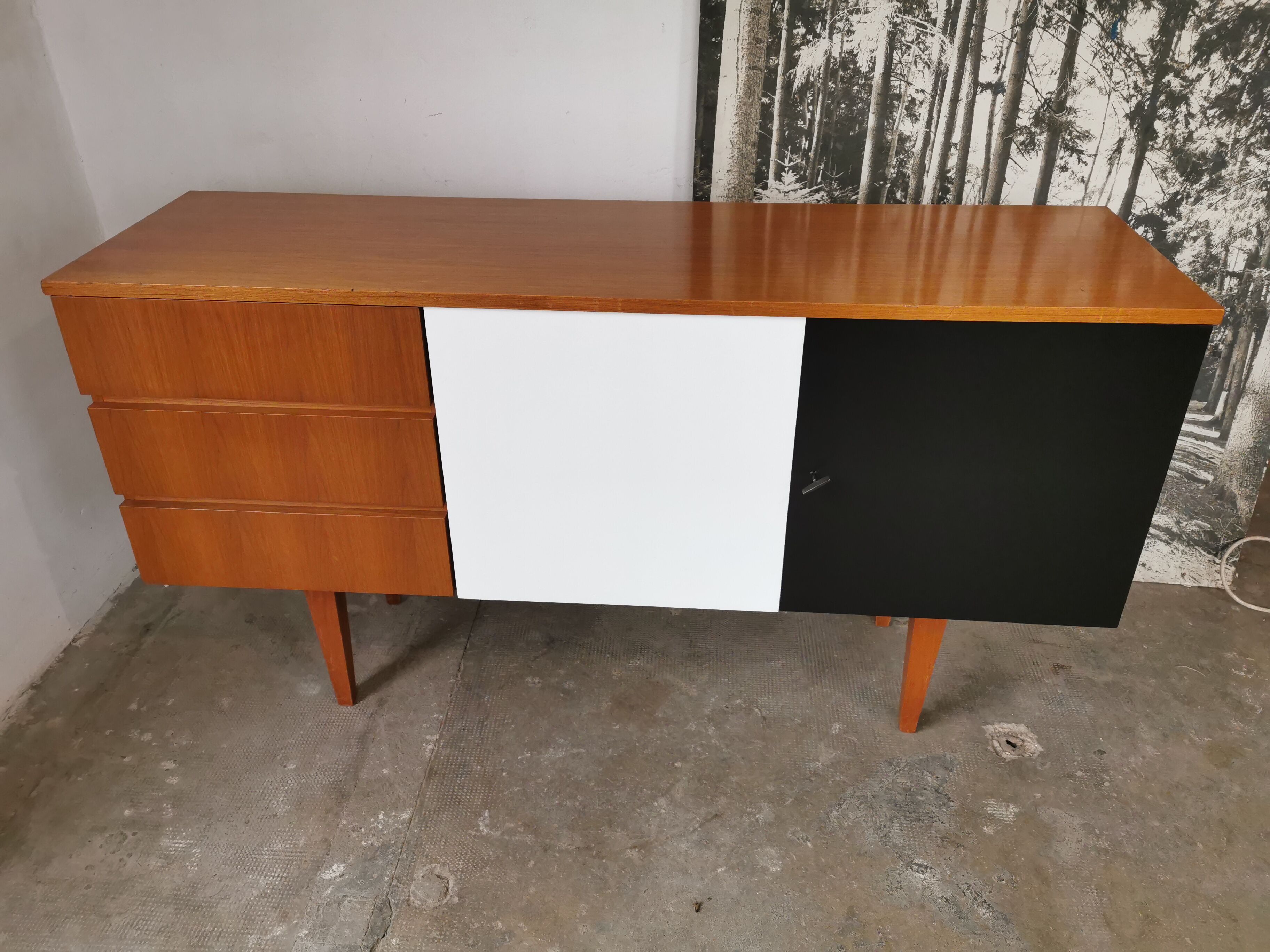 Vintage sideboard of the 60s Scandinavian style