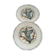 Two old plates Dove cherry Keller & Guerin Geo Conde de Lunéville.