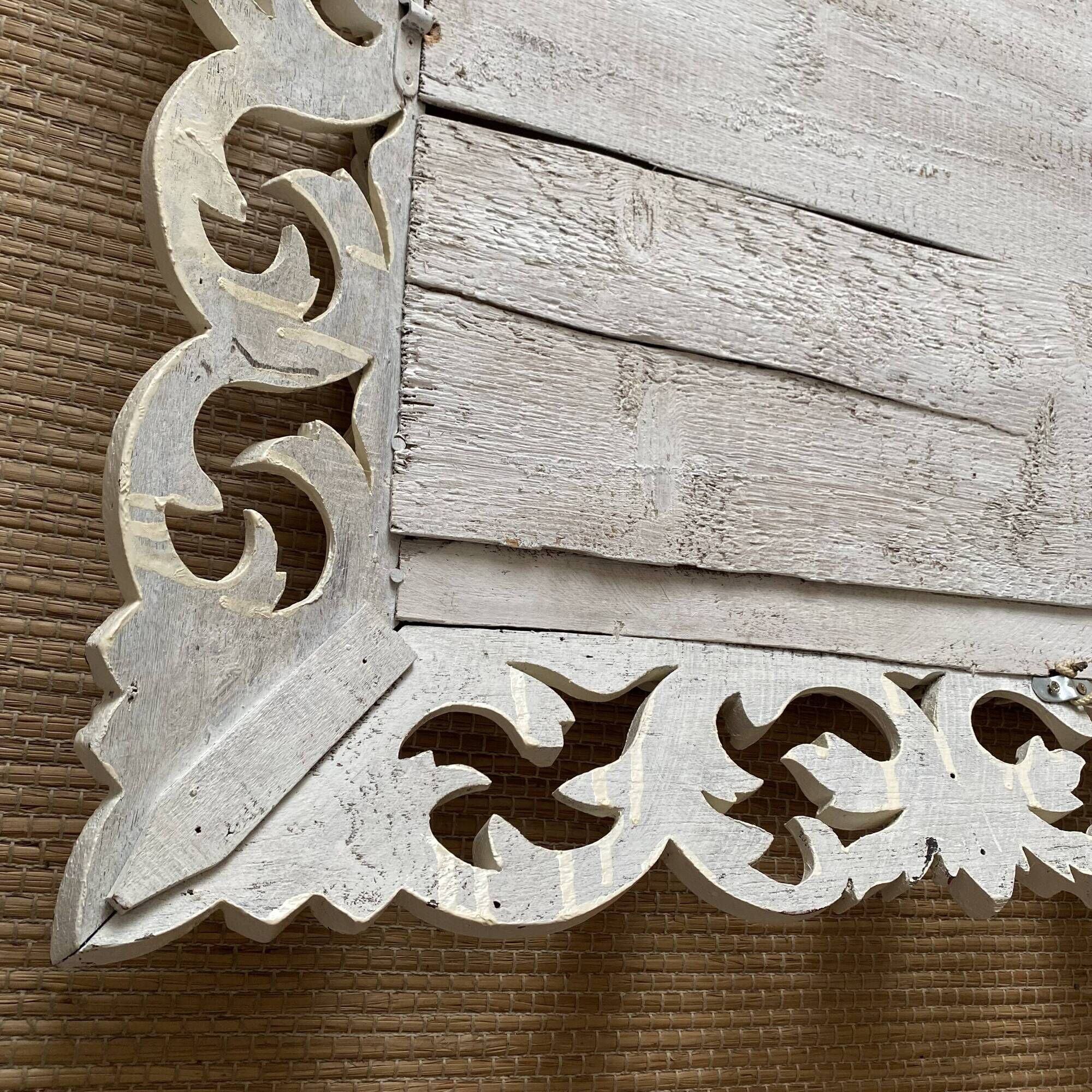 Antique Henri II style mirror, in openwork carved wood