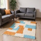 Handmade traditional natural wool rug size 150 x 250 cm