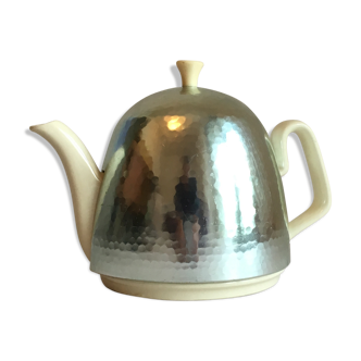 Teapot porcelain with metal bell, 1950