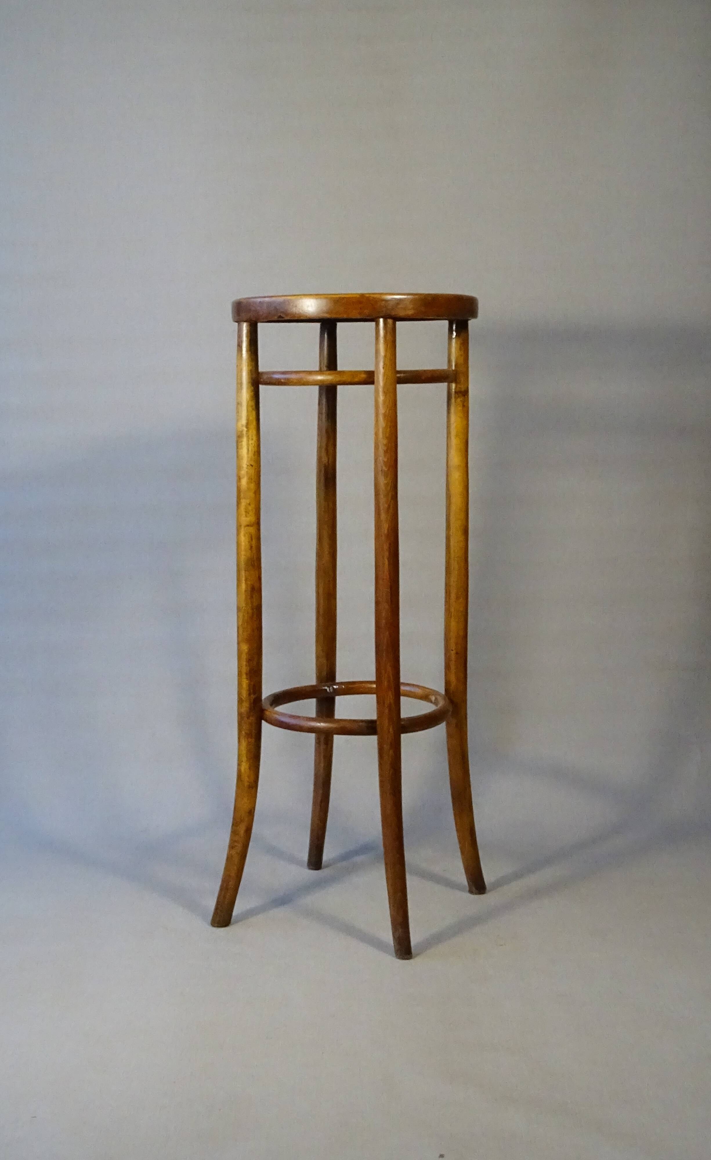 Tabouret/ sellette bistrot 90 cm , bois courbé 1890