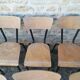 Chaises d'écoliers vintage
