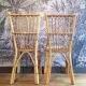 Paire de chaises vintage en osier