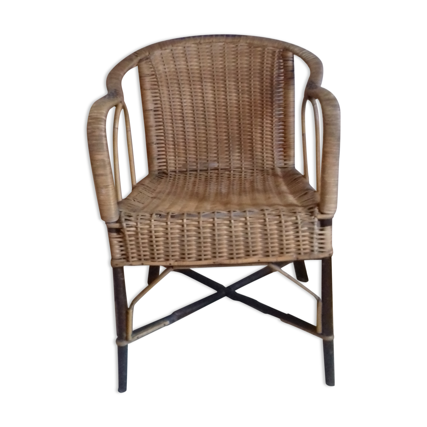 Wicker armchair