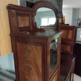 Ancien grand meuble cabinet louix xvi vitrine miroir