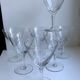 Lot de 7 verres à vin en cristal gravé années 50
