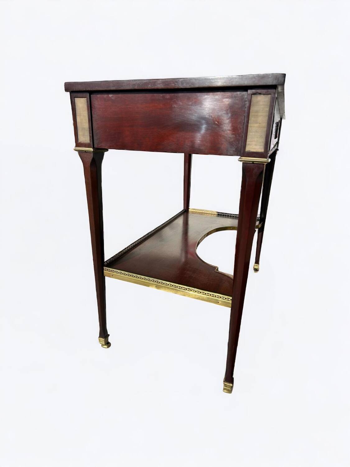 Console Table Writing Desk In Mahogany Louis XVI Style 20th Century Period