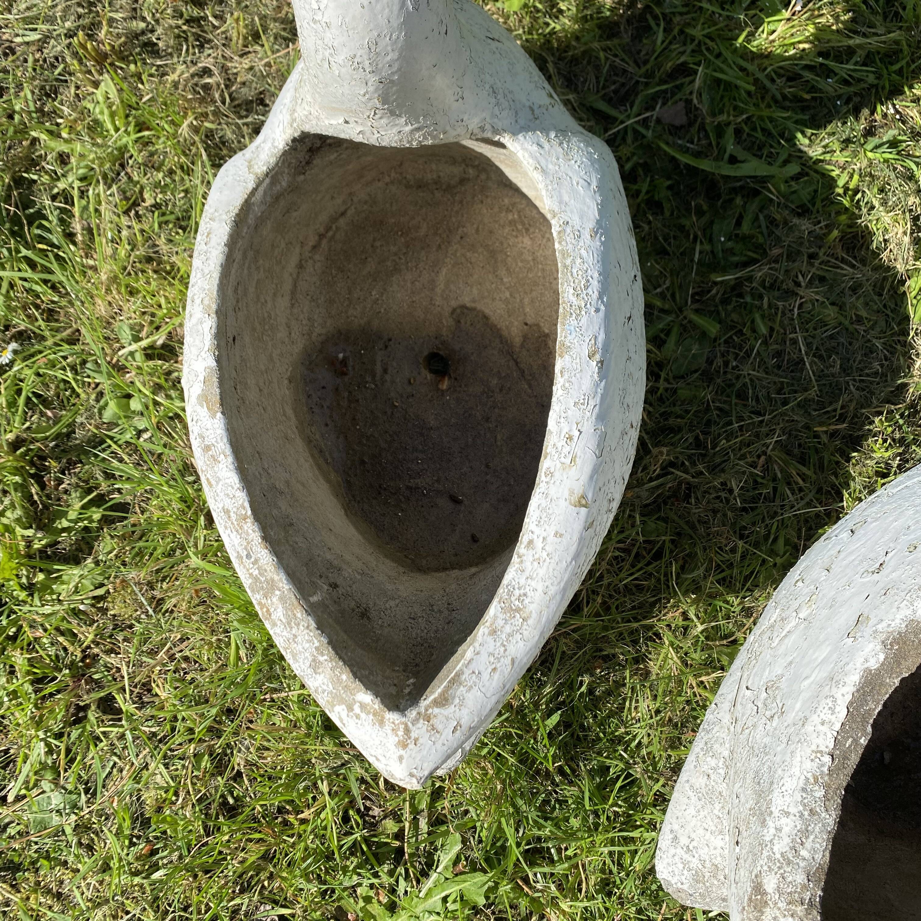 Pair of concrete planters, 1960s