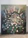 Wildflower bouquet with foxgloves, knife oil painting signed H Barro.