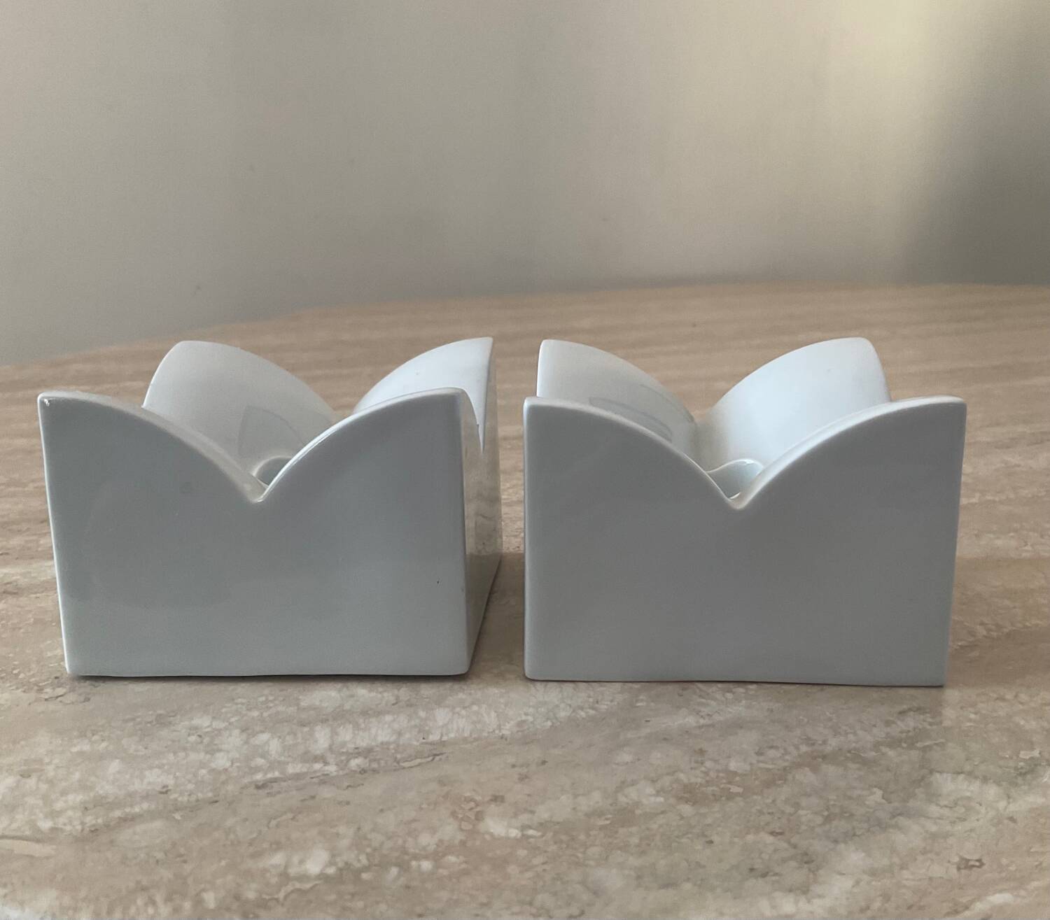 Trio of Arzberg Germany porcelain candle holders