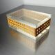 Lucite & rattan vanity box, Christian Dior style, 1970s