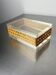 Lucite & rattan vanity box, Christian Dior style, 1970s