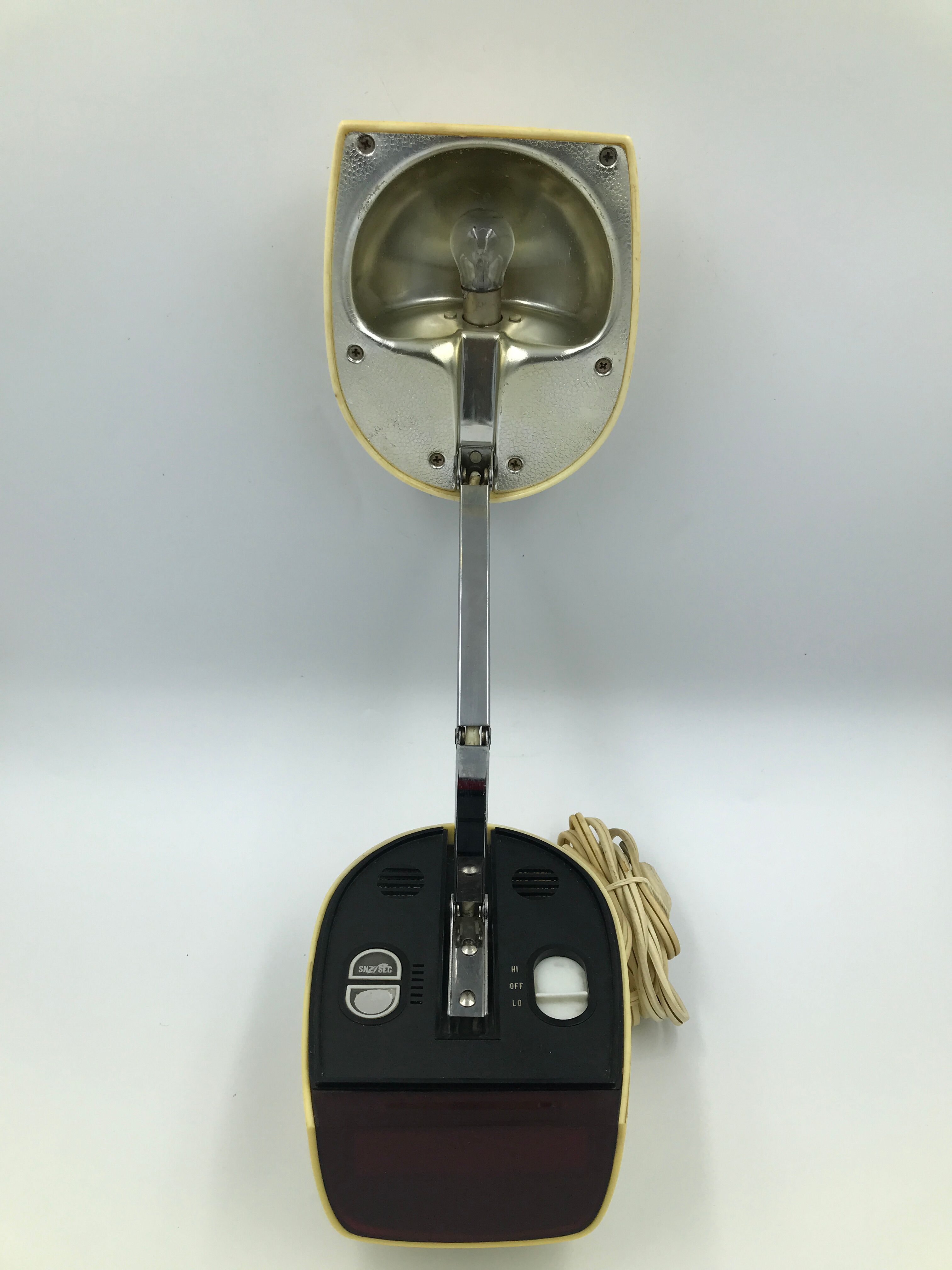 Vintage space age style alarm lamp with articulated arm 60s