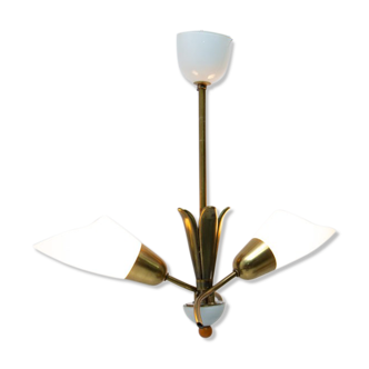 Flower shaped hanging lamp, Czechoslovakia 1960