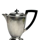 Art Deco, English silver-plated Sheffield ebony jug circa 1930