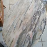 Marble and brass side table