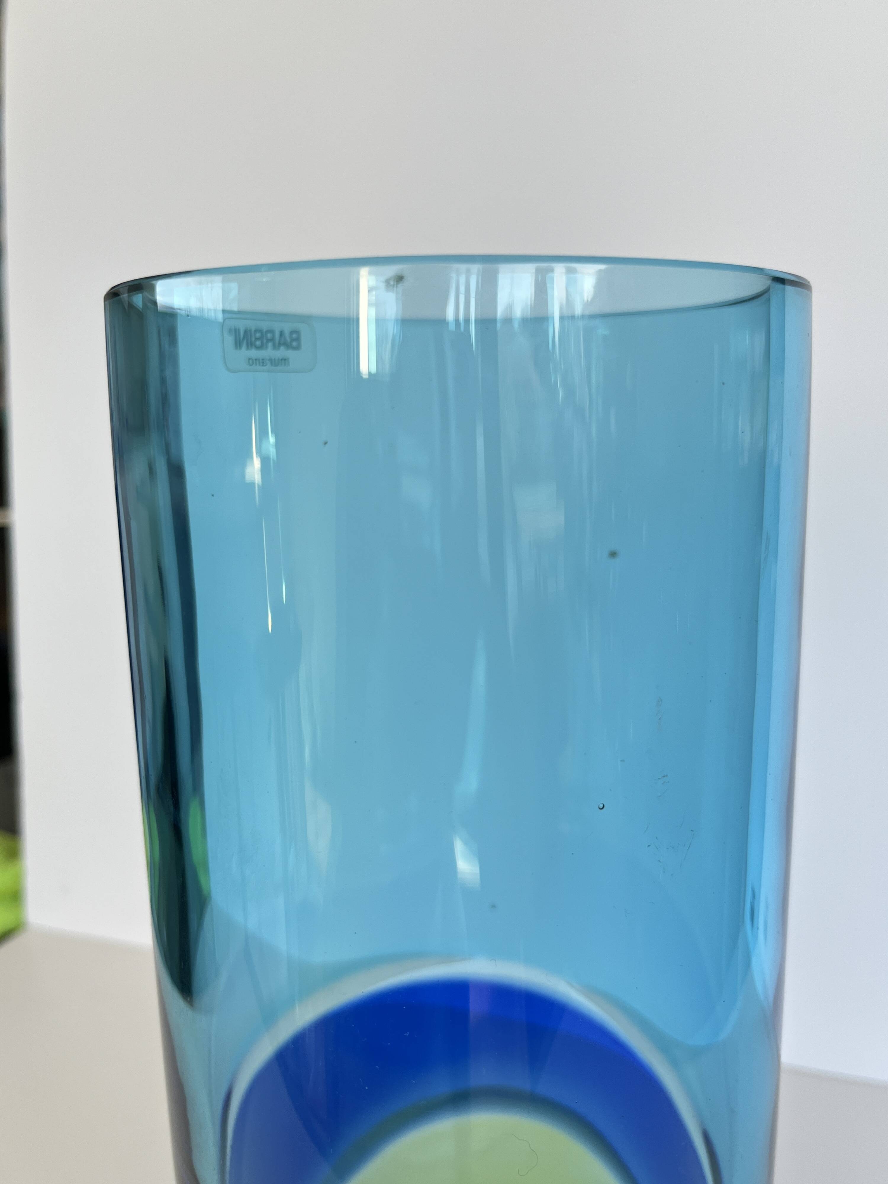 Murano - Alfredo Barbini, (1912–2007) - Vase - Large cylindrical vase