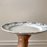 Round dish in Iron Earth K&G Lunéville model "Angèle" late 19th century