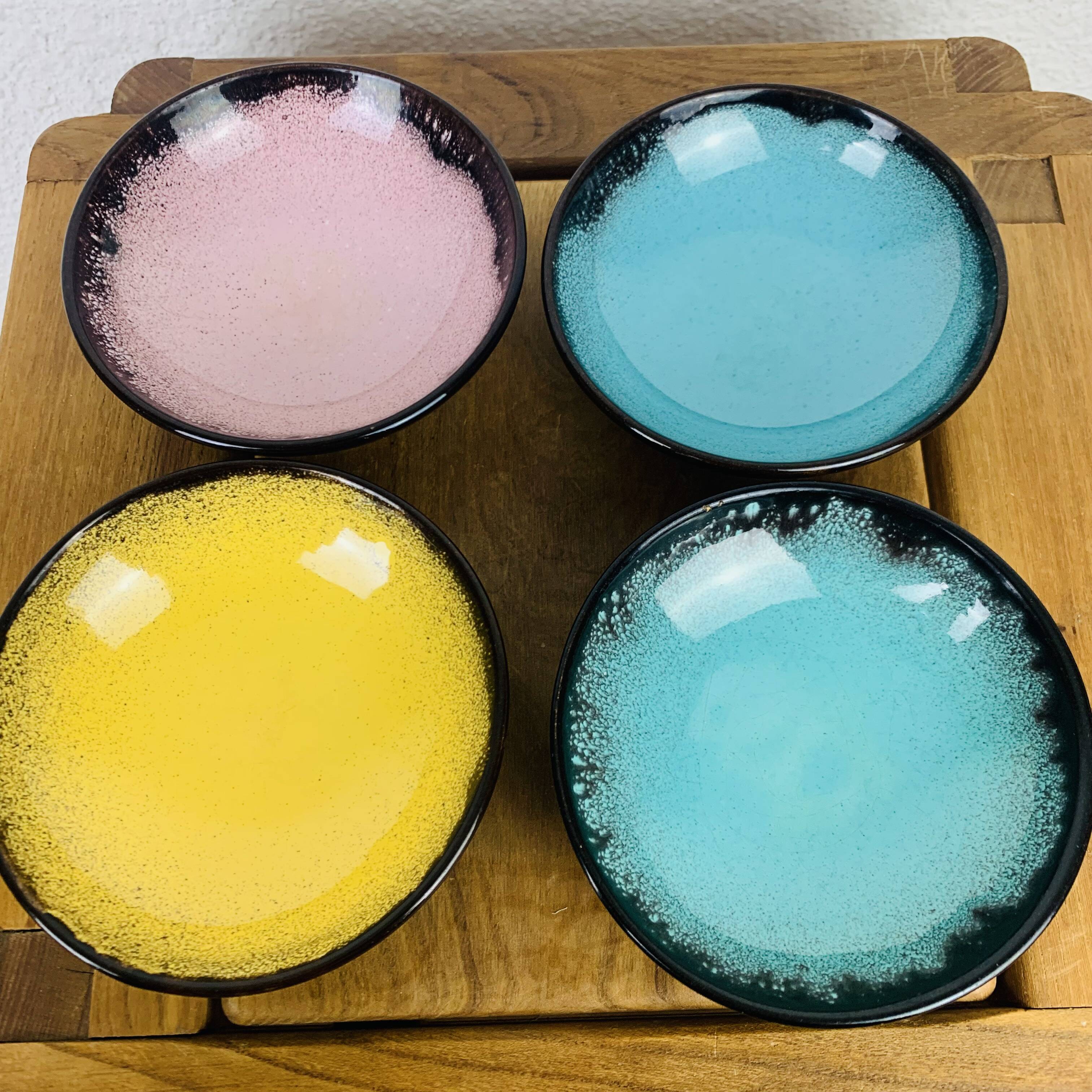 4 vintage Keraluc Quimper bowls