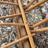 Vintage rattan magazine rack table