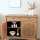 Renovated antique Parisian buffet in oak in Art Nouveau style.