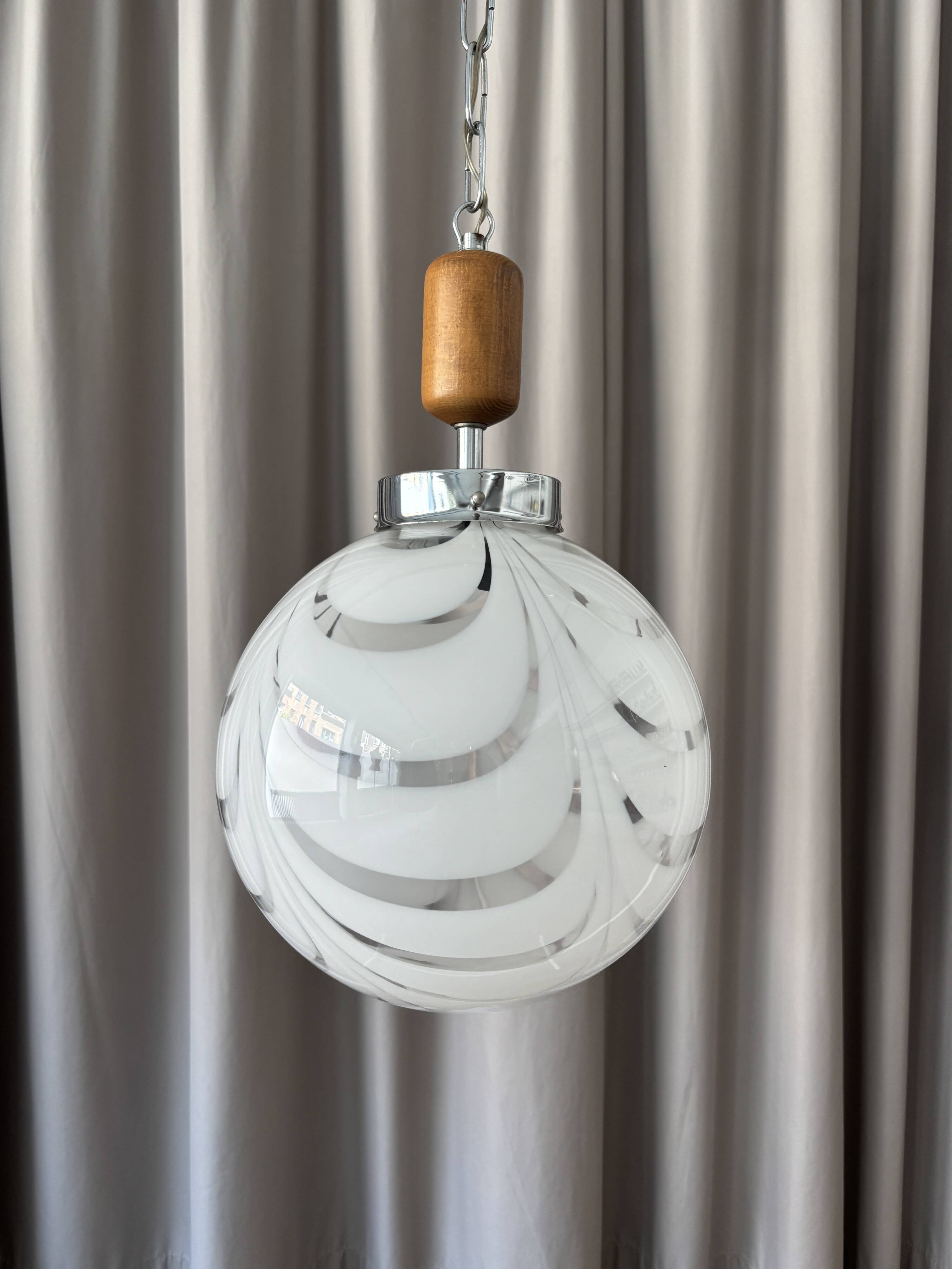 Vintage Murano glass pendant lamp – 1970s
